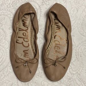 Sam Edelman Light Brown Leather Ballet Flats Size 6